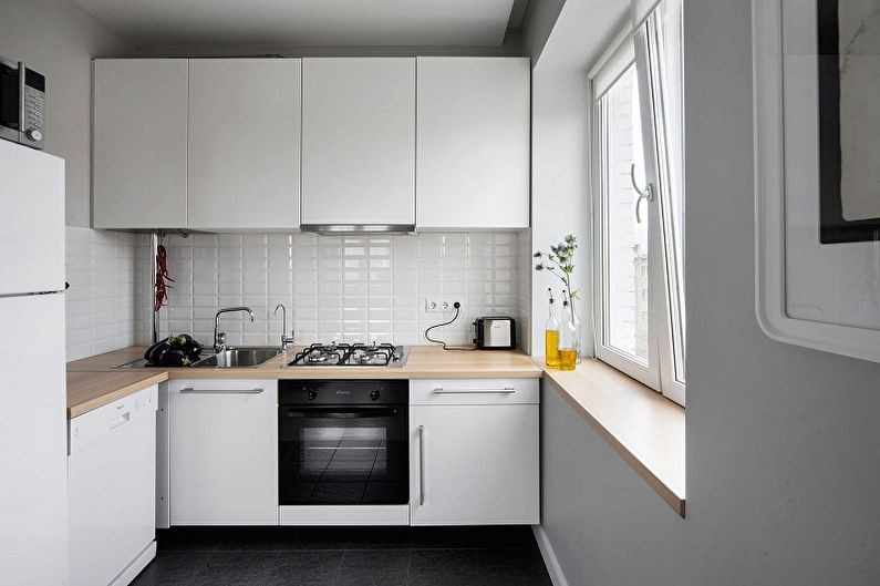 Bucătărie mică în stilul minimalismului - Design interior
