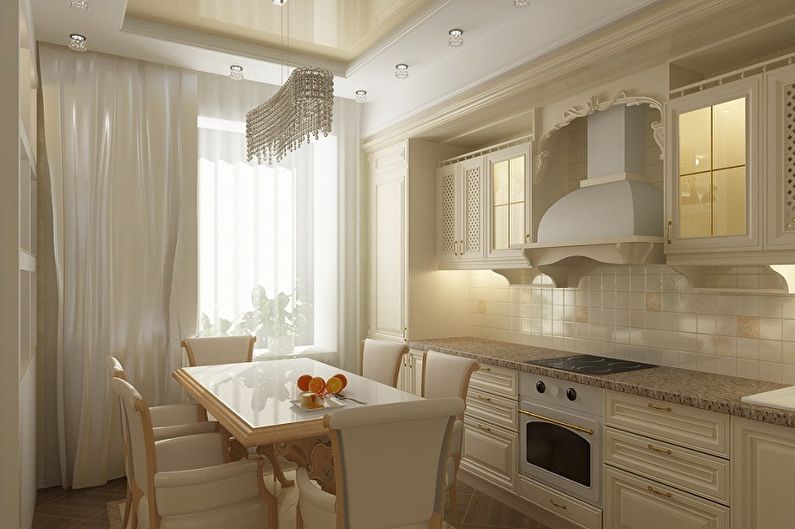 Bucătărie mică în stil clasic - Design interior