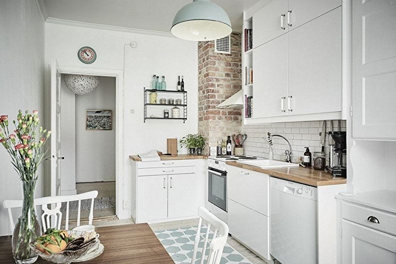 Design av lite kjøkken (100 bilder)