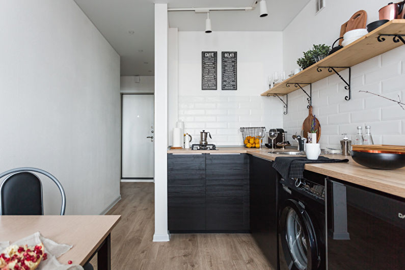 Pequena cozinha de estilo escandinavo - design de interiores