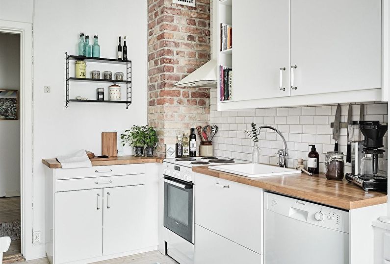 Interiérový dizajn malej kuchyne - fotografia