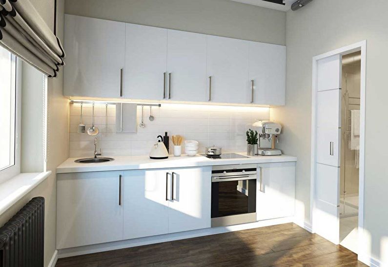 Pequeña cocina de estilo moderno - diseño de interiores