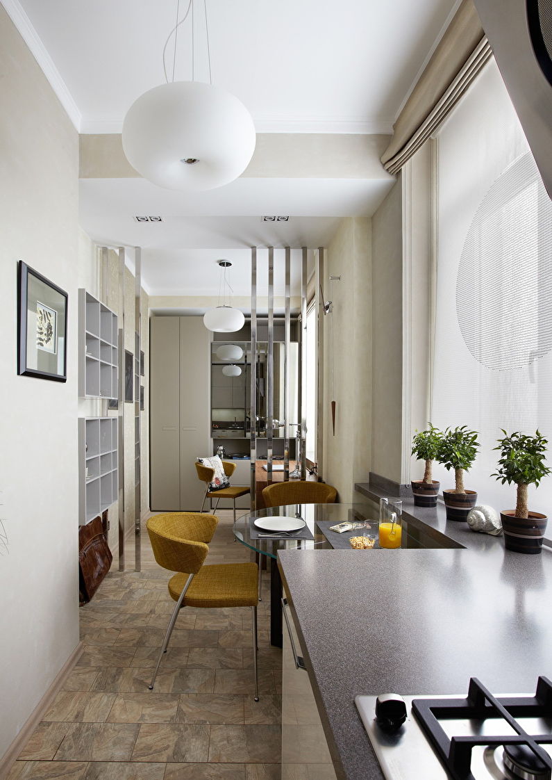 El interior de un pequeño apartamento en un estilo moderno.