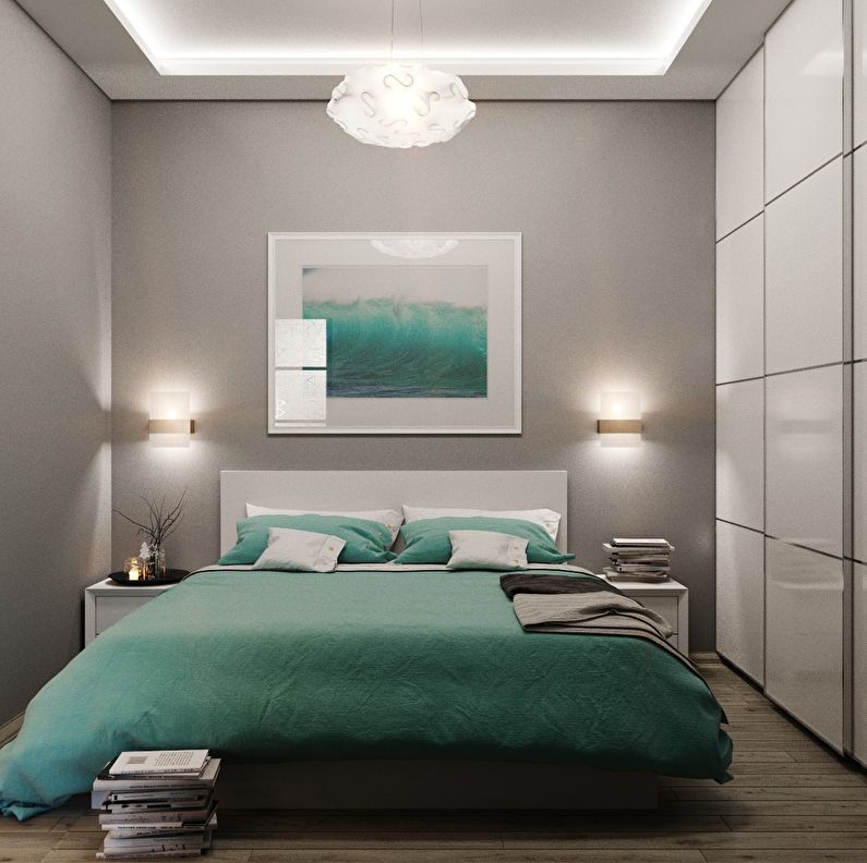 Iluminación - diseño de dormitorio pequeño