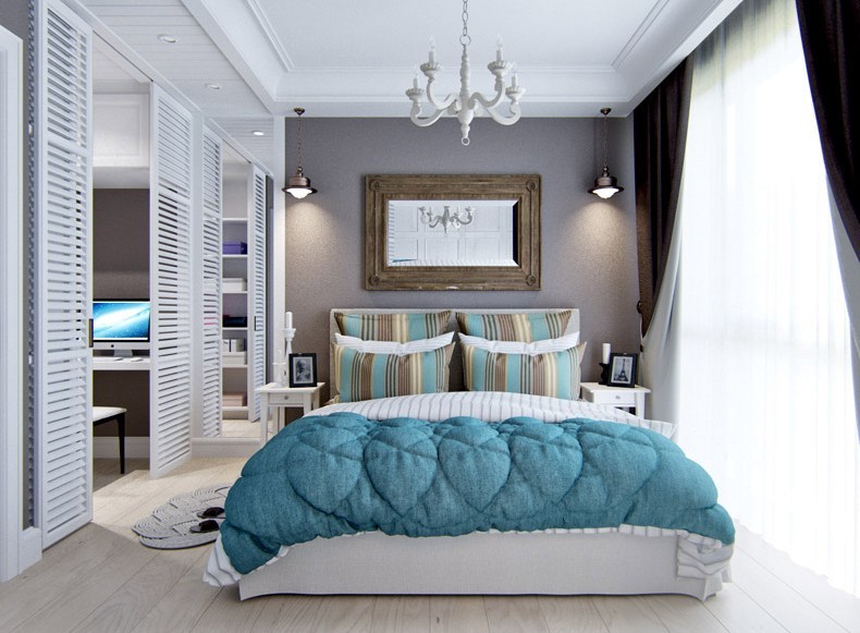 Design av små sovrum 9 kvm - Foto