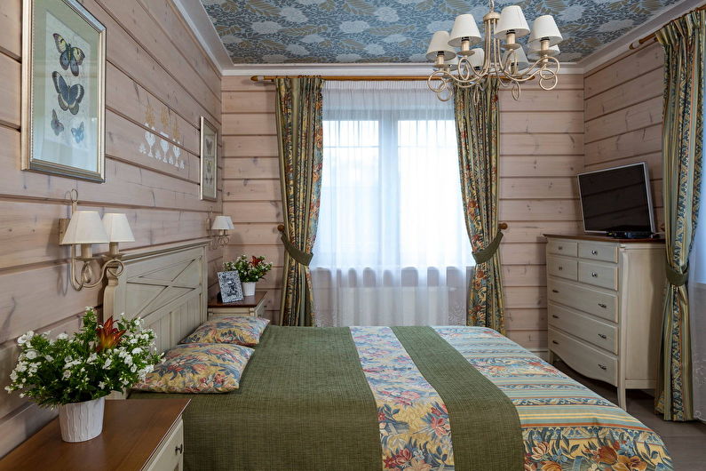 Diseño de dormitorio pequeño 12 metros cuadrados. - Foto