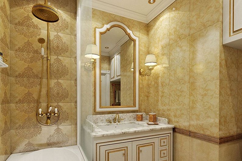 Majhna kopalnica v klasičnem slogu - Notranjost
