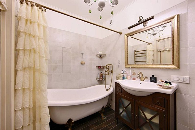 חדר אמבטיה קטן רטרו - עיצוב פנים