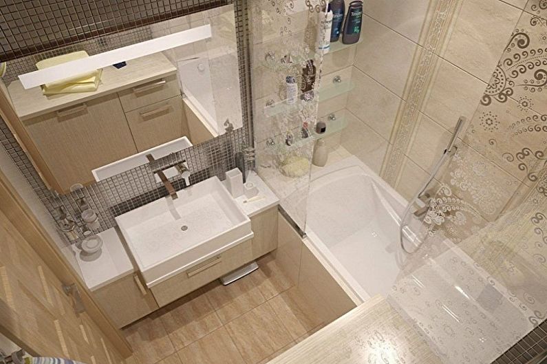 עיצוב פנים של חדר אמבטיה קטן - צילום