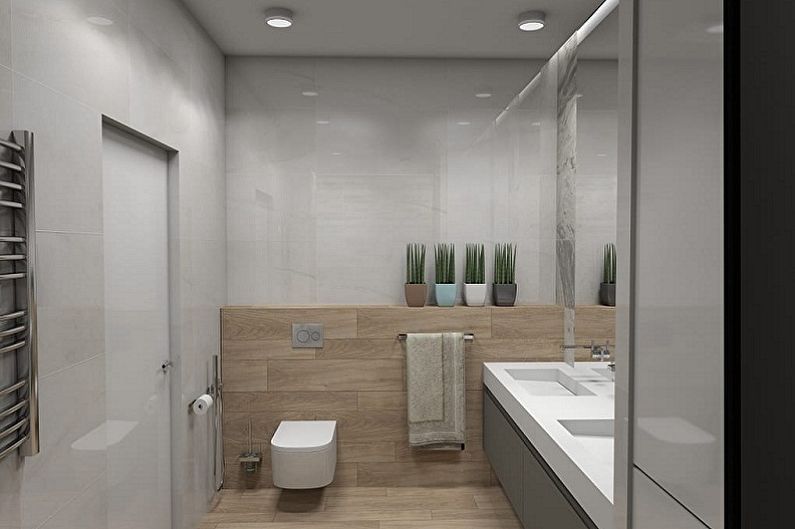 Notranja zasnova majhne kopalnice - fotografija