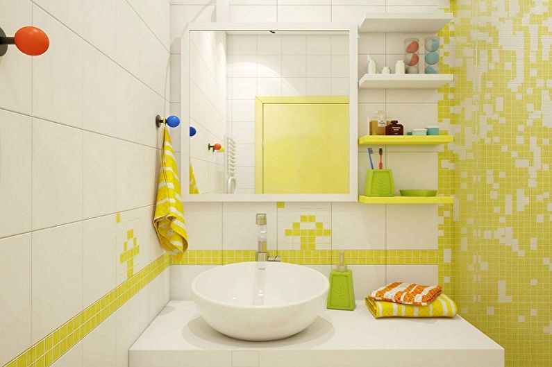 Oblikovanje majhne kopalnice - barve