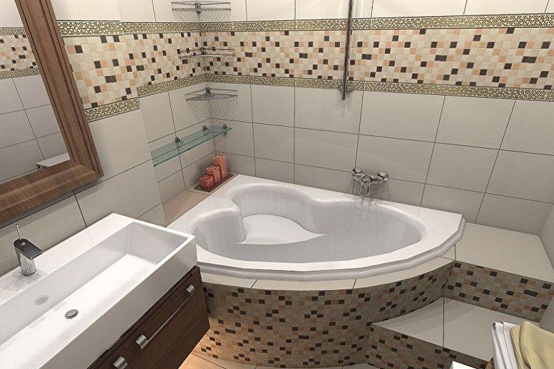 עיצוב פנים של חדר אמבטיה קטן - צילום