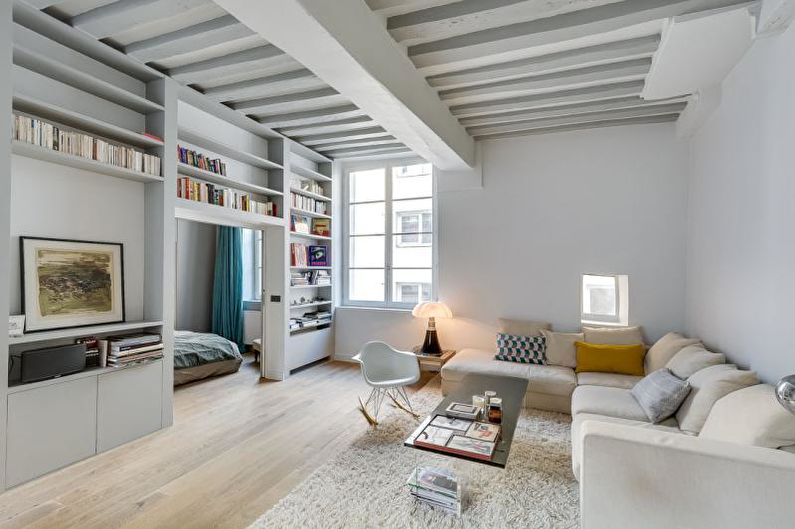 Apartamento pequeno no estilo minimalista - design de interiores