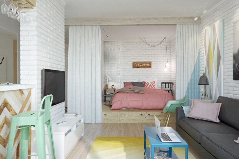 Mały Apartament w Stylu Skandynawskim - Projektowanie Wnętrz
