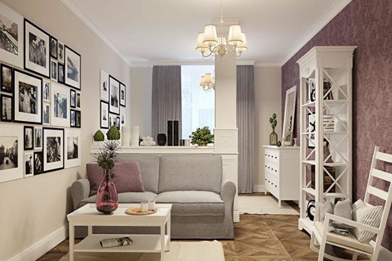 Pequeno apartamento em estilo provençal - design de interiores