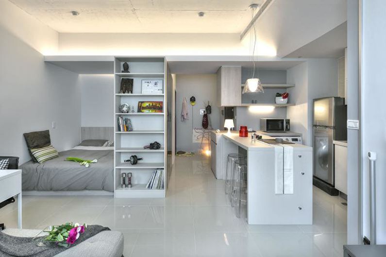 Design av små lägenheter - texturer