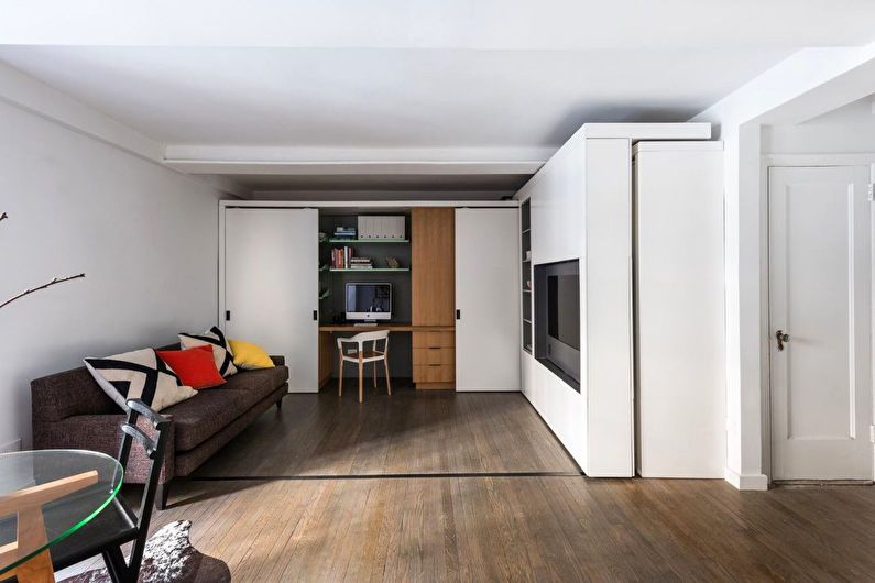 Návrh jednoizbového bytu v New Yorku