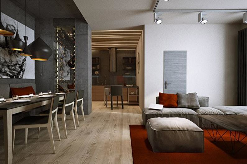El diseño de un apartamento de una habitación de 30 metros cuadrados. - Soluciones de color