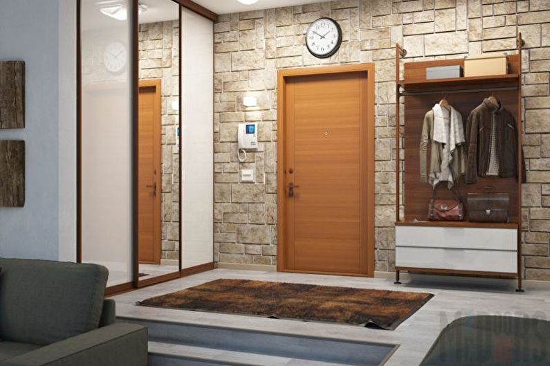 Inngangsparti - Design av en studioleilighet 33 kvm.