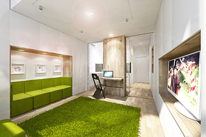 Jednoizbový transformačný byt o rozlohe 40 m2 - Interiérový dizajn