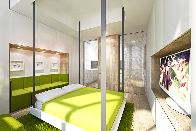 Jednoizbový transformačný byt o rozlohe 40 m2 - Interiérový dizajn