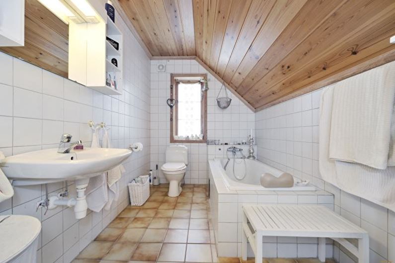 Design de banheiro combinado - decoração de parede