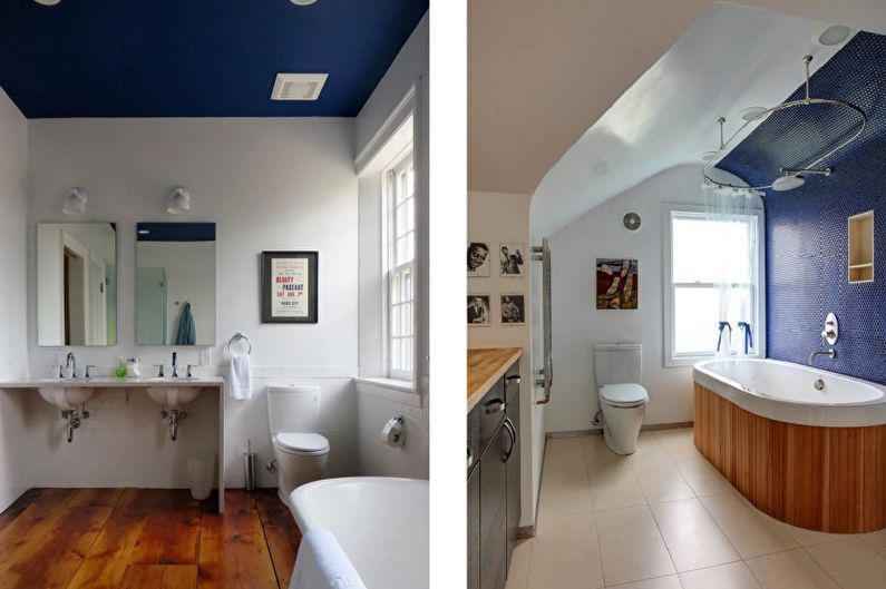 Design de banheiro combinado - decoração de teto