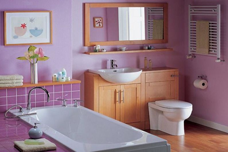 Design interior de uma casa de banho combinada - foto