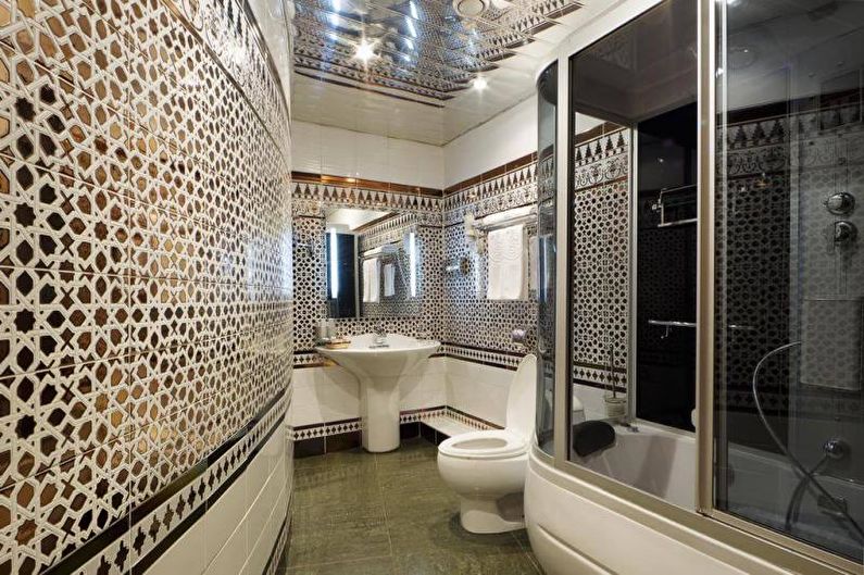 Design interior de uma casa de banho combinada - foto