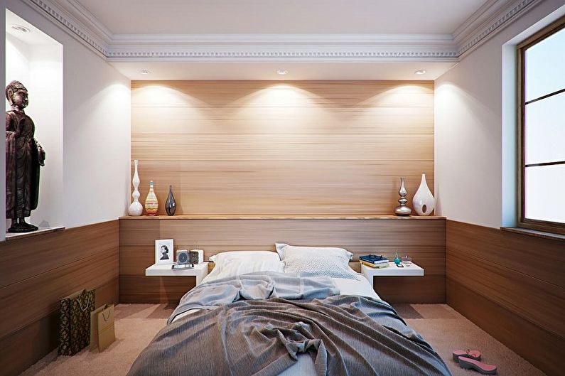Dormitor 10 mp în stil oriental - Design interior
