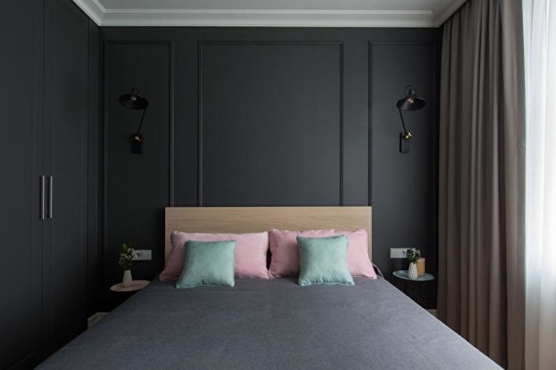 Dormitorio negro - Diseño de interiores 2021