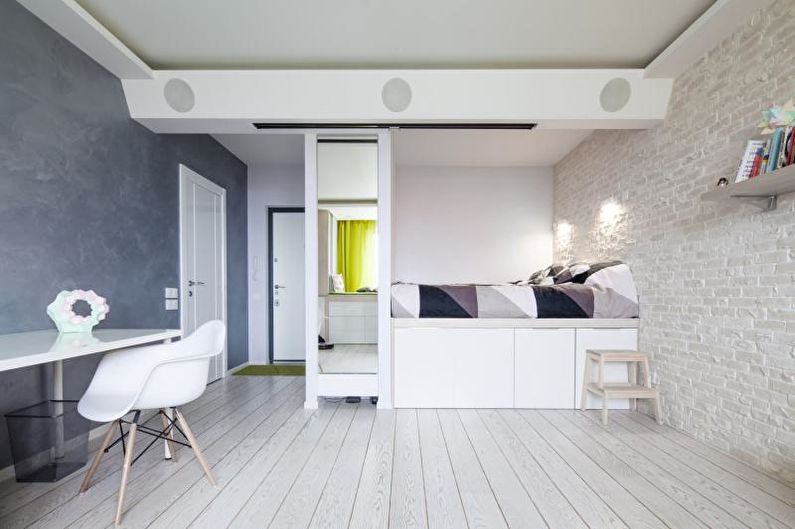 Diseño de interiores de dormitorio pequeño 2021
