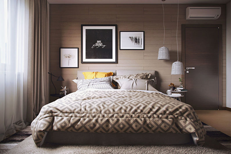 עיצוב חדר שינה בחרושצ'וב - סגנון מודרני