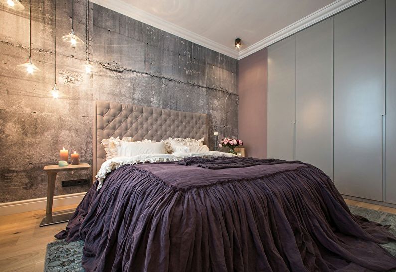 עיצוב חדר שינה בחרושצ'וב - בסגנון לופט