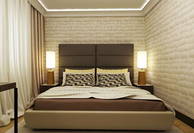 עיצוב פנים של חדר שינה בחרושצ'וב - צילום