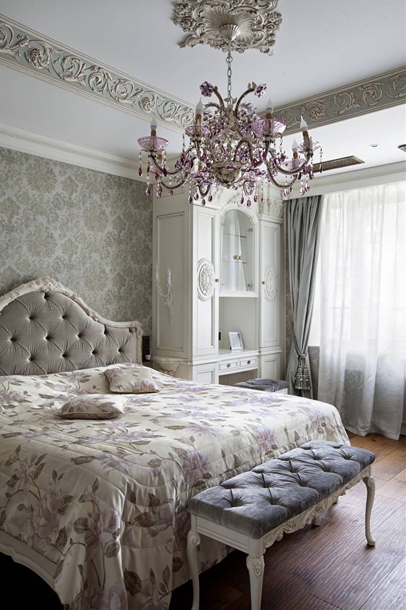 Design interior dormitor în stil clasic - fotografie