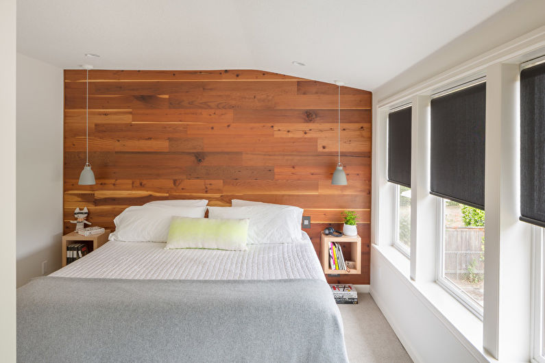 עיצוב חדר שינה בסגנון סקנדינבי - גימור תקרה