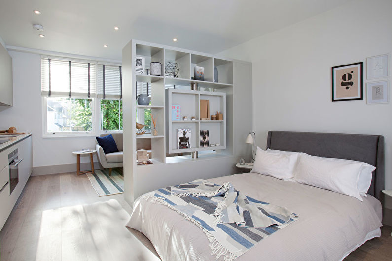 Oblikovanje spalnice v skandinavskem slogu - pohištvo