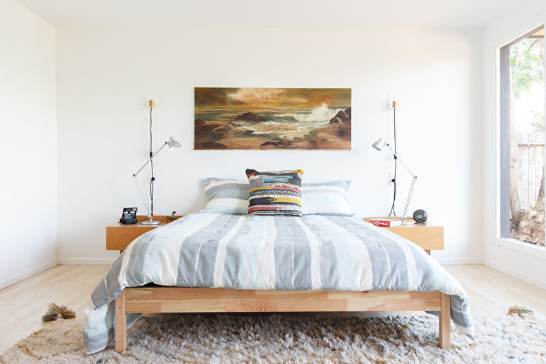 Sovrumsdesign i skandinavisk stil - Möbler
