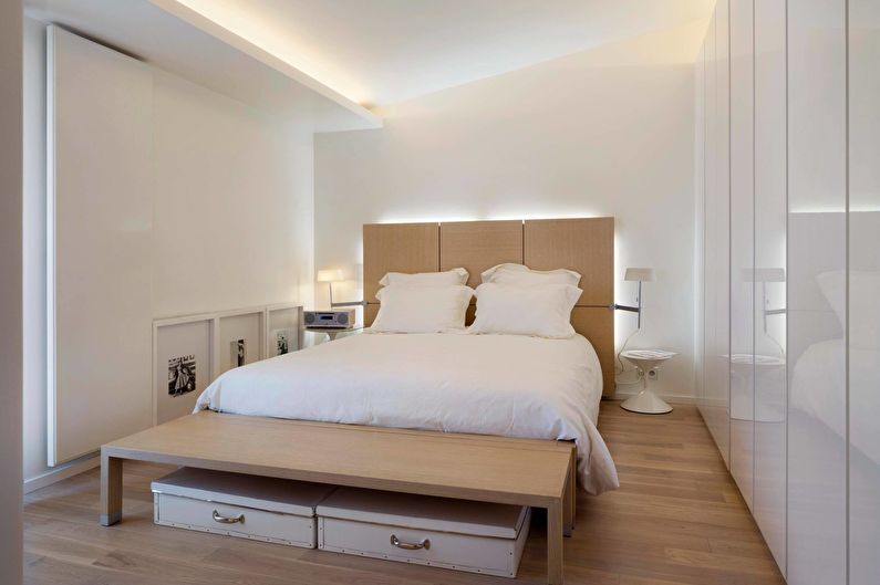 Oblikovanje spalnice v skandinavskem slogu - pohištvo