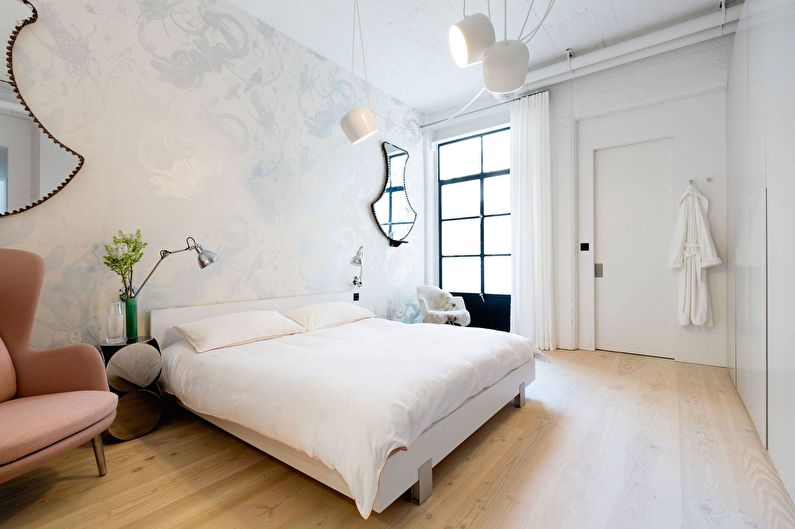 Skandinavisk stil soverom interiørdesign - foto