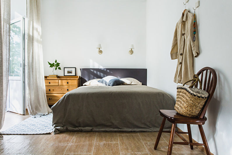 Oblikovanje spalnice v skandinavskem slogu (65 fotografij)