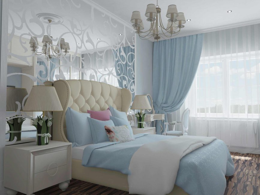 Dormitorio en estilo clásico moderno