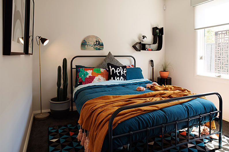עיצוב חדר שינה מודרני - כתמים בהירים