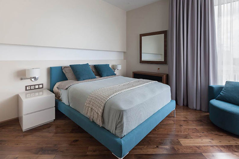 עיצוב חדר שינה מודרני - גימור רצפה