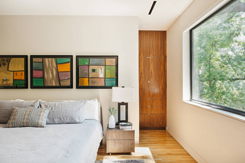 Diseño de dormitorio moderno: decoración e iluminación