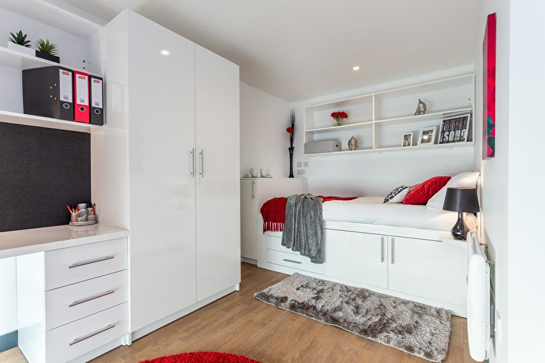 Dormitorio pequeño y moderno - Diseño de interiores