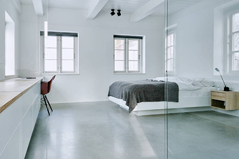 Dormitor alb în stil modern - Design interior
