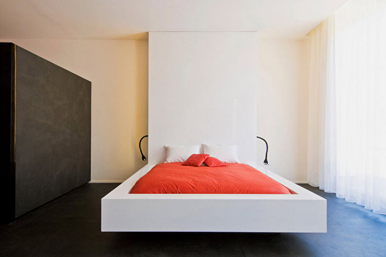 Diseño interior de un dormitorio en estilo moderno - foto