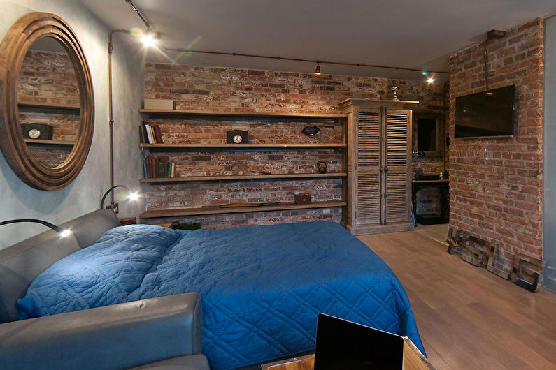 Design dormitor în stil mansardă - mobilier